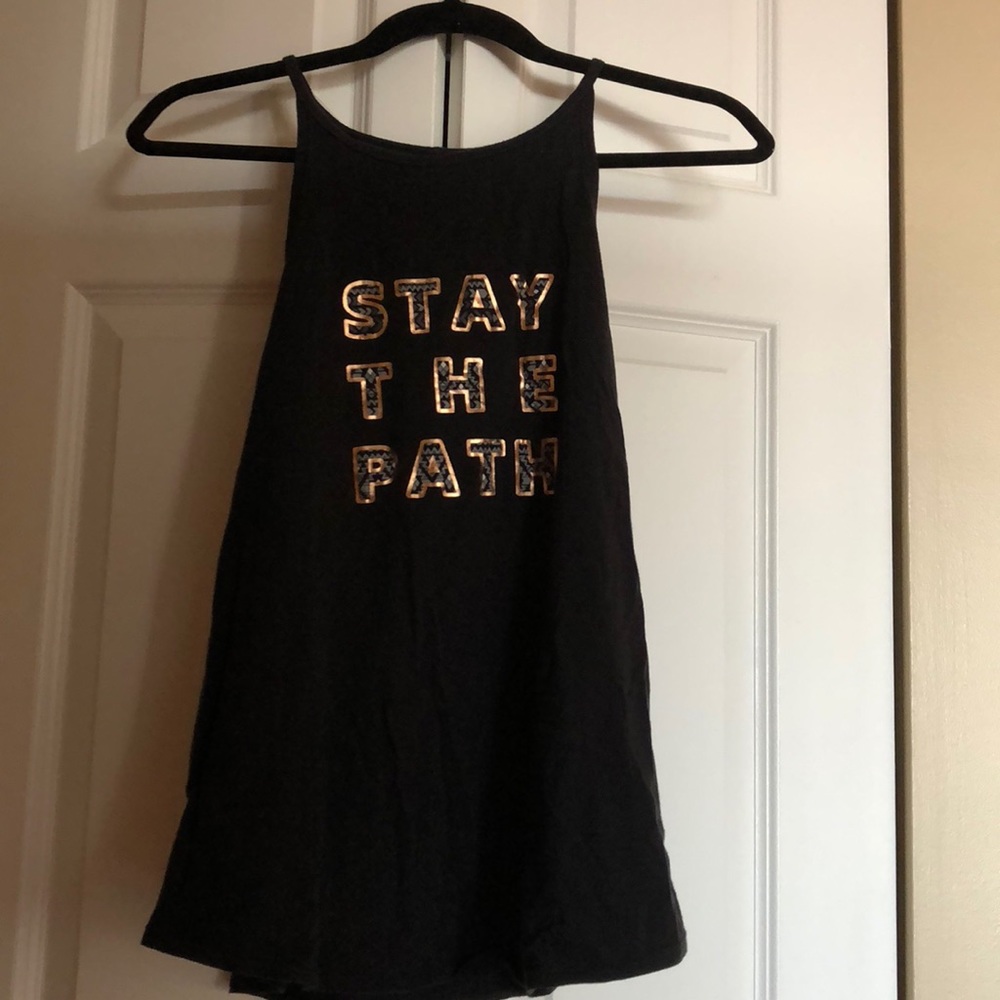 Black workout tank